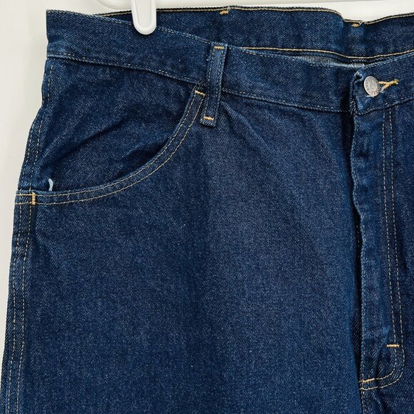 NEW Rustler Men’s Heavyweight Denim Jeans 40X30 Regular Fit Straight Leg Navy - Picture 5 of 11